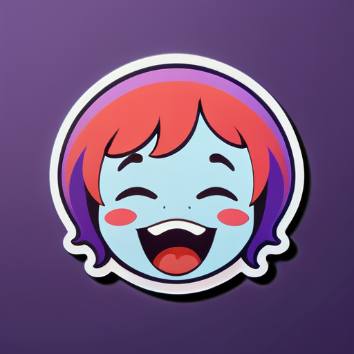 Crying with laughter sticker