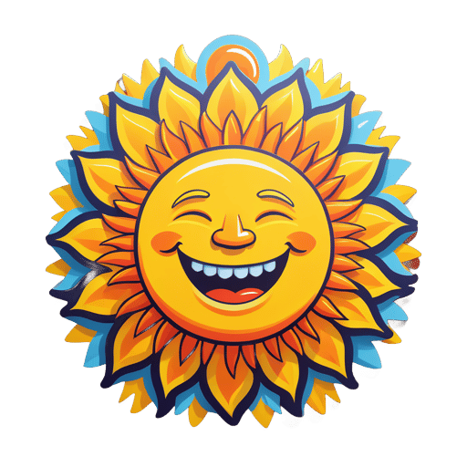 Joyful Sun King sticker