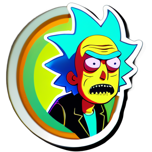 rick and morty sticker