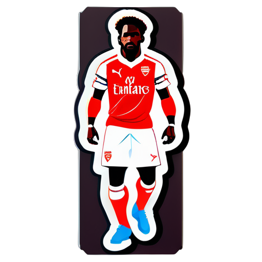 An Arsenal football player sticker