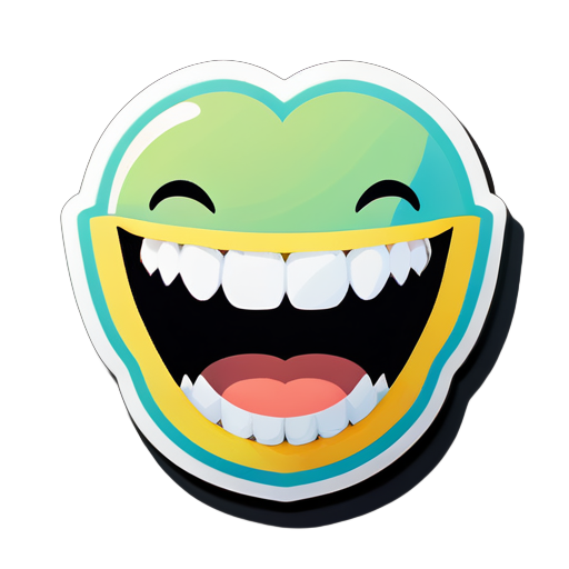 Happy teeth sticker