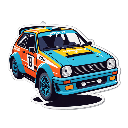 Coche de rally sticker