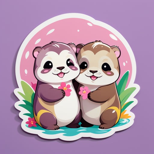 豐滿的蘭花水獺 sticker