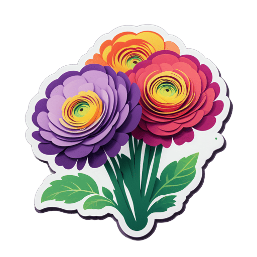 Rhapsodie Radieuse des Renoncules sticker