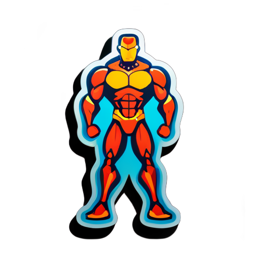 homem com corpo de ferro sticker