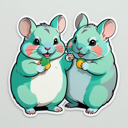 Kräftige Minz-Chinchillas sticker