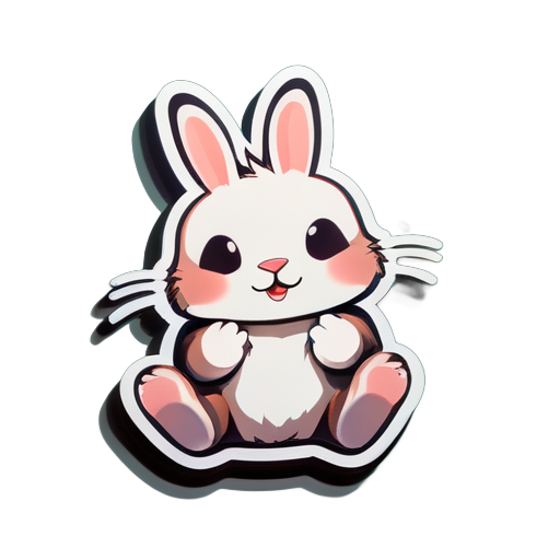 A little rabbit sticker