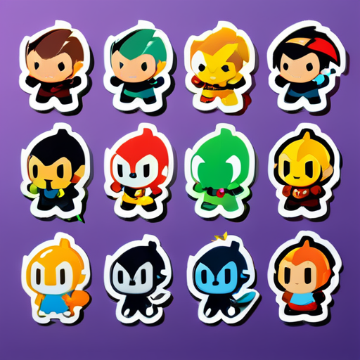 personagens de jogos conhecidos sticker