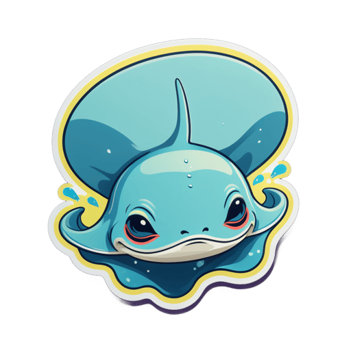 Tickled Stingray Meme sticker