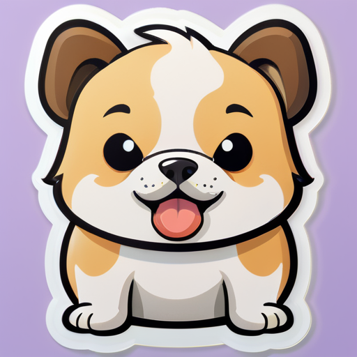 create a cute fridge sticker of doggy sticker