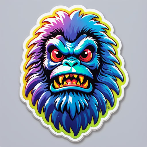 Schimmernder Yowie sticker