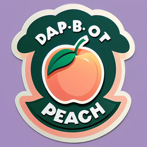 Dad of the peach sticker