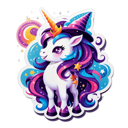 Magische Einhornhexe sticker