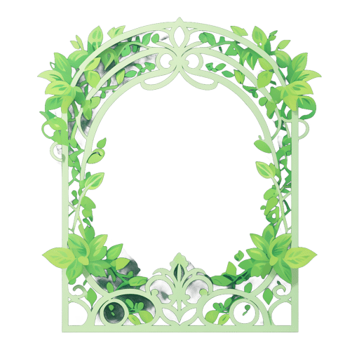 Green Vine Wrapping Around a Trellis sticker