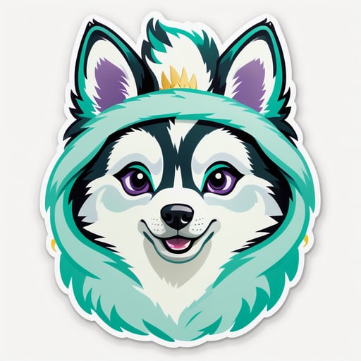 Husky Jade Llamas sticker