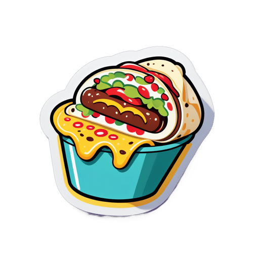 美味的墨西哥卷饼 sticker