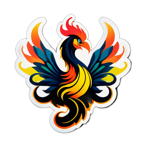 Chinese mythical creature Phoenix sticker