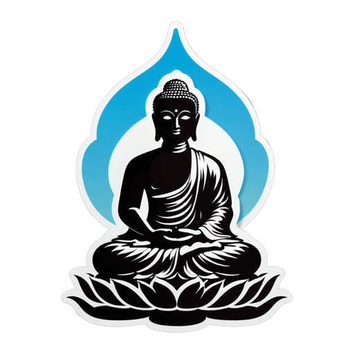 Serene Buddha Silhouette sticker