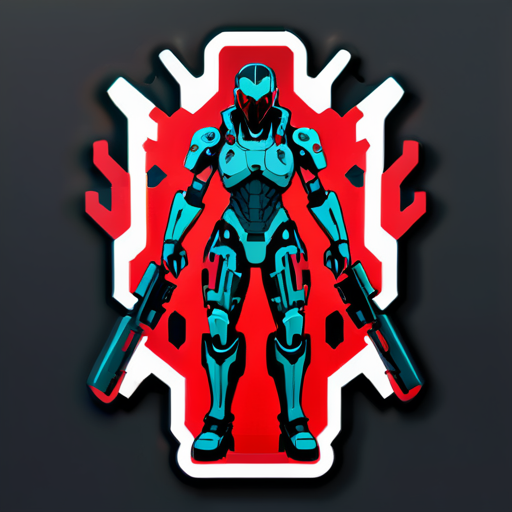 Cyberpunk blut armas ciborgue sticker