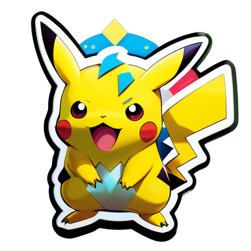 Ein lebhafter Pikachu sticker