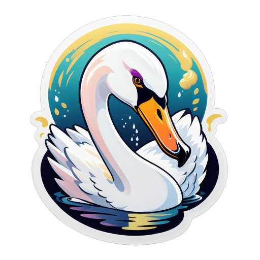 Mème du Cygne Affligé sticker