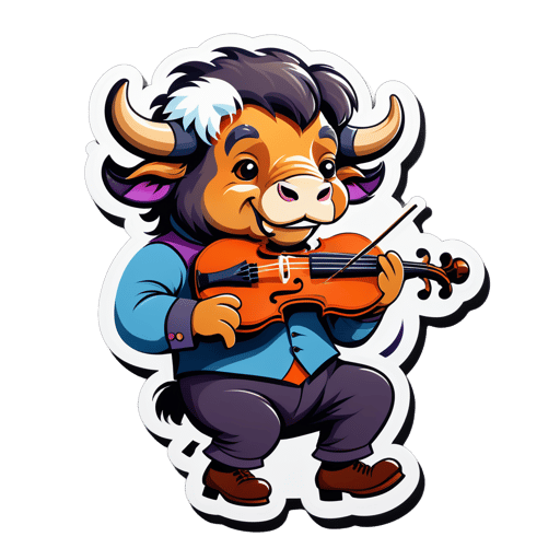 Ballad Buffalo with Violin sticker