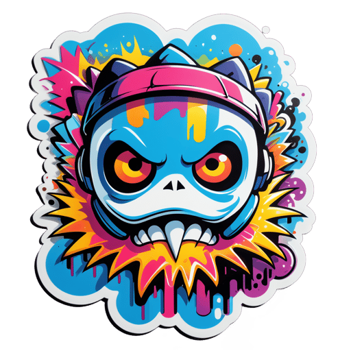 Art urbain de graffiti sticker