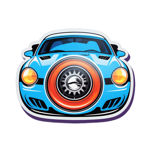 Sports Car Headlight sticker