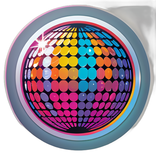 Brilhante bola de discoteca sticker