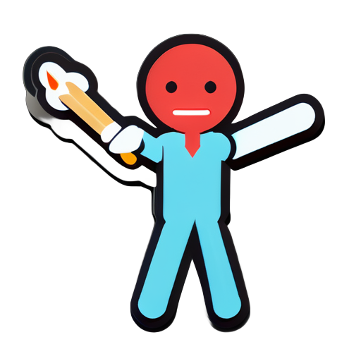 Matchstick Man sticker