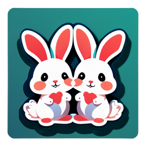 Cute rabbit sticker