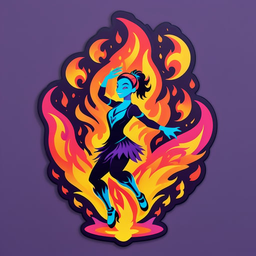 'Tanzende Flammen' sticker