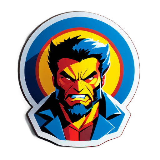 Personaje de Marvel Wolverine marxista sticker