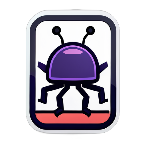 club de débogage où notre logo ressemble à un bug avec 6 pattes présentant le DEBUG lié au domaine de l'informatique sticker