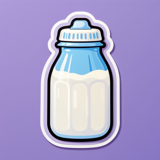 Botella de leche tibia sticker