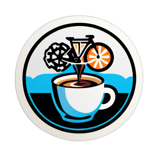 Gehirn, Espresso-Kaffee, Fahrrad sticker