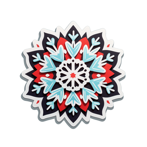 Jolly Snowflake Artist sticker