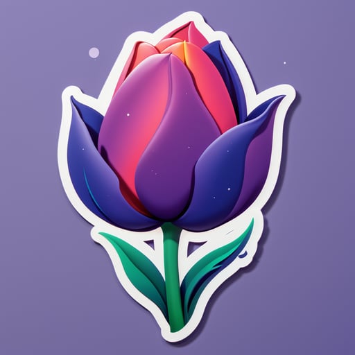 Rêve de Tulipe Crépusculaire sticker