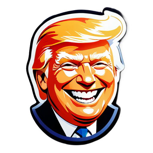 donald trump smiling sticker