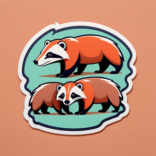 Robust Clay Badgers sticker