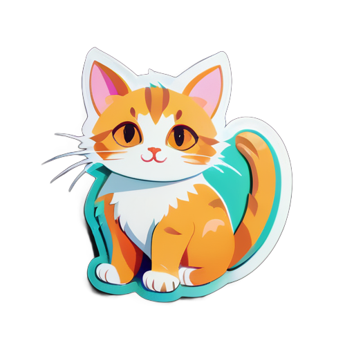 a lovely cat sticker