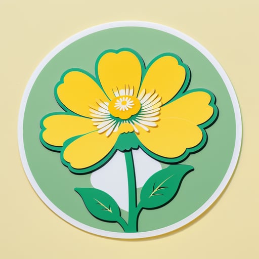 Blossoming Buttercup Bliss sticker