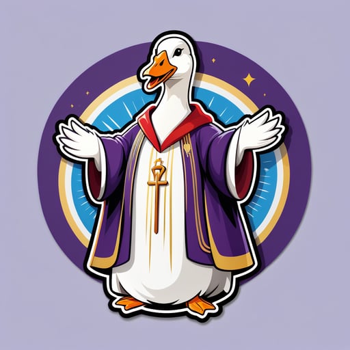 Oie de l'Évangile avec des robes de choeur sticker