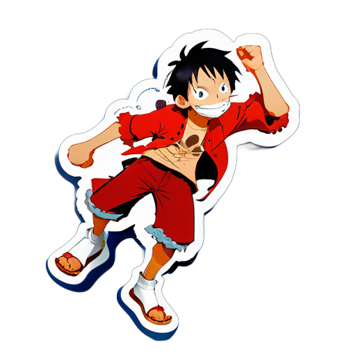 luffy dancing with hinata sticker