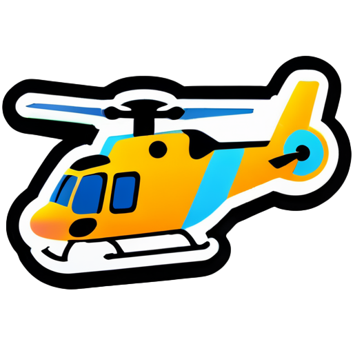 Helicopter sticker