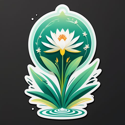 Zona Zen Zephyranthes sticker