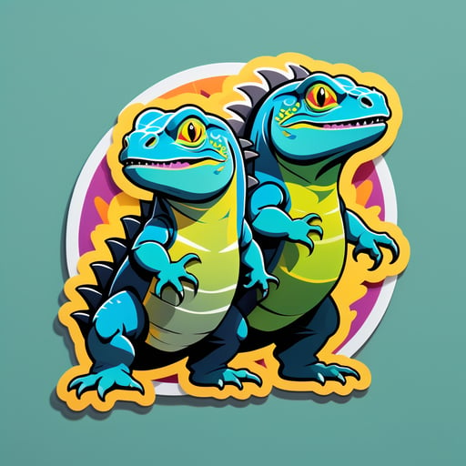 Iguanas Corpulentes de Pizarra sticker