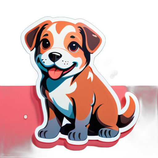 lovely dog sticker