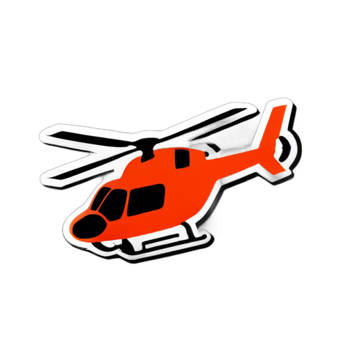 Helicopter sticker