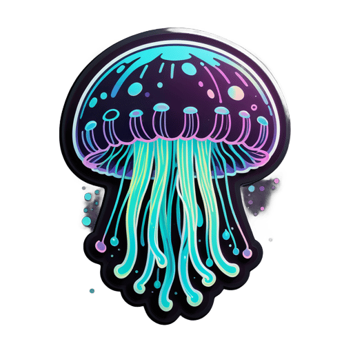 Medusa luminosa sticker